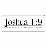 Read the Bible Joshua 1:9 photo sculptures
