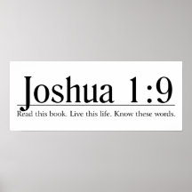 Read the Bible Joshua 1:9 Posters