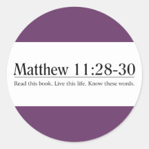 Read the Bible Matthew 11:28-30 Stickers