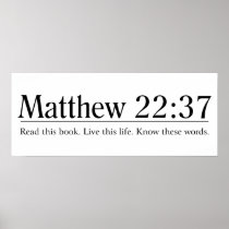 Read the Bible Matthew 22:37 Posters