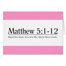 Read the Bible Matthew 5:1-12 Greeting Cards