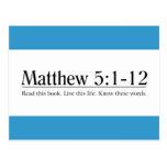 Read the Bible Matthew 5:1-12 Post Card