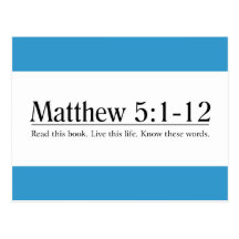 Read the Bible Matthew 5:1-12 Post Card