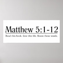Read the Bible Matthew 5:1-12 Posters