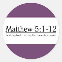 Read the Bible Matthew 5:1-12 Sticker