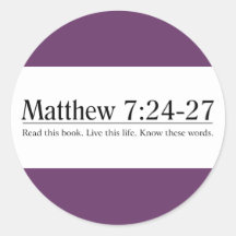 Read the Bible Matthew 7:24-27 Stickers