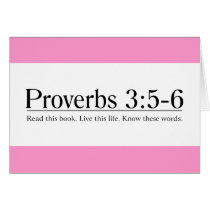 Read the Bible Proverbs 3:5-6 Card