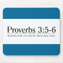 Read the Bible Proverbs 3:5-6 Mouse Mat