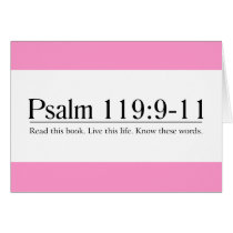 Read the Bible Psalm 119:9-11 Card
