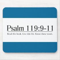 Read the Bible Psalm 119:9-11 Mousemats