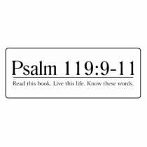 Read the Bible Psalm 119:9-11 Cut Out