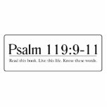 Read the Bible Psalm 119:9-11 photo sculptures