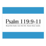 Read the Bible Psalm 119:9-11 Post Card