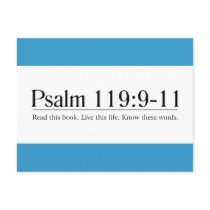 Read the Bible Psalm 119:9-11 Post Card