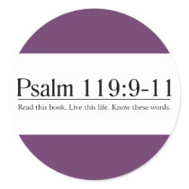 Read the Bible Psalm 119:9-11 Sticker