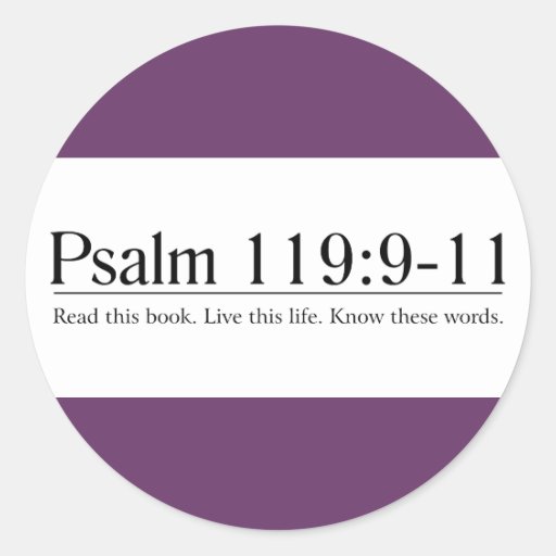 Read the Bible Psalm 119:9-11 Sticker