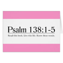 Read the Bible Psalm 138:1-5 Card