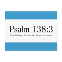 Read the Bible Psalm 138:3 Post Cards