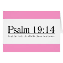 Read the Bible Psalm 19:14 Greeting Cards