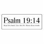 Read the Bible Psalm 19:14 photo sculptures