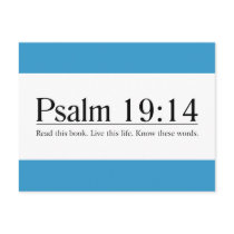 Read the Bible Psalm 19:14 Postcard