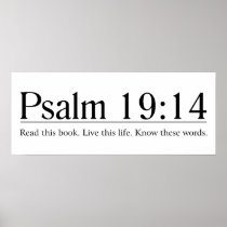 Read the Bible Psalm 19:14 Posters
