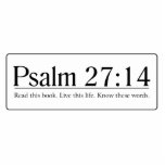 Read the Bible Psalm 27:14 photo sculptures