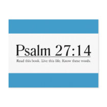 Read the Bible Psalm 27:14 Postcards