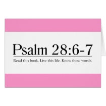 Read the Bible Psalm 28:6-7 Cards