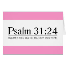 Read the Bible Psalm 31:24 Greeting Cards