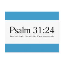 Read the Bible Psalm 31:24 Postcard