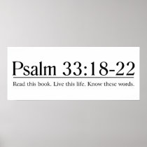 Read the Bible Psalm 33:18-22 Posters