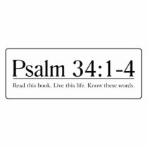 Read the Bible Psalm 34:1-4 Cut Outs
