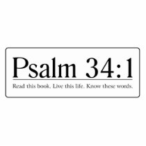 Read the Bible Psalm 34:1 Acrylic Cut Outs