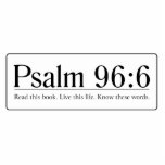 Read the Bible Psalm 96:6 photo sculptures