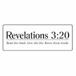 Read the Bible Revelations 3:20 Acrylic Cut Out