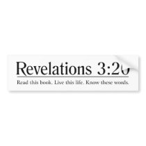 Read the Bible Revelations 3:20 Bumper Stickers