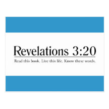 Read the Bible Revelations 3:20 Post Cards