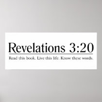 Read the Bible Revelations 3:20 Posters
