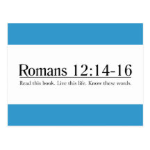 Read the Bible Romans 12:14-16 Post Card