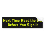 Read The Bill Anti-Obama Bumper Sticker bumper stickers