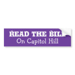 Read the Bill on Capitol Hill bumper stickers