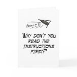 Read the instructions cards