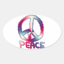 Read White and Blue Peace Stickers