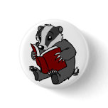 Reading Badger Pinback Button