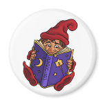 reading gnome funny magnet