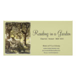Reading in a Garden Custom Photo Card
