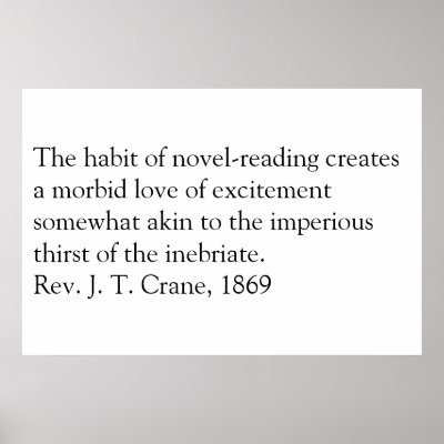 Reading is evil. print by cultrguru