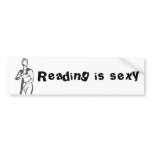 Reading is sexy bumper stickers