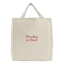 Reading is Sexy! Embroidered Tote Bags